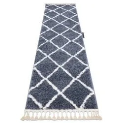Teppich, Läufer BERBER CROSS grau - in die Küche, Halle, Korridor