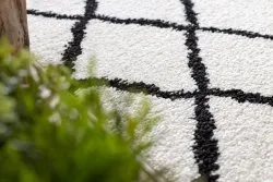 Dywan, Chodnik BERBER CROSS biały - do kuchni, przedpokoju, na korytarz