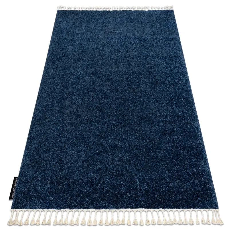 Teppich BERBER 9000 dunkelblau Franse berber marokkanisch shaggy