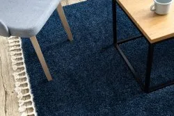 Teppich BERBER 9000 dunkelblau Franse berber marokkanisch shaggy