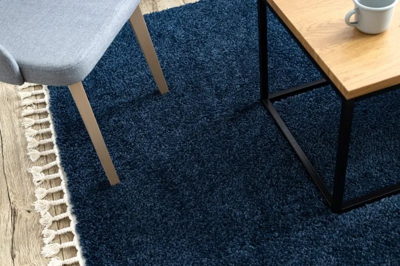 Teppich BERBER 9000 dunkelblau Franse berber marokkanisch shaggy