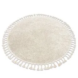 Teppich BERBER Kreis sahne Franse berber marokkanisch shaggy