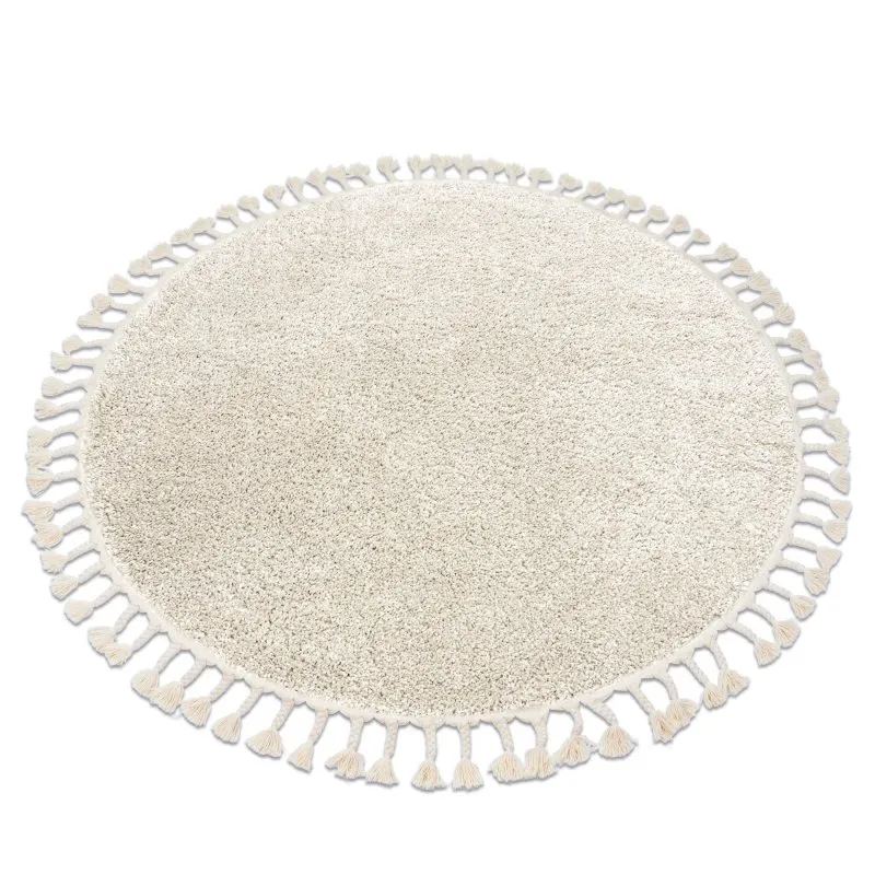 Teppich BERBER 9000 Kreis sahne Franse berber marokkanisch shaggy