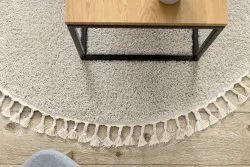 Teppich BERBER 9000 Kreis sahne Franse berber marokkanisch shaggy