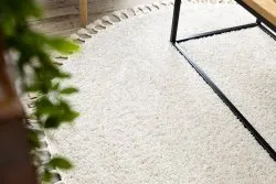 Teppich BERBER 9000 Kreis sahne Franse berber marokkanisch shaggy