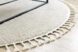Teppich BERBER 9000 Kreis sahne Franse berber marokkanisch shaggy