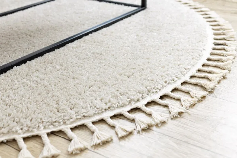 Teppich BERBER 9000 Kreis sahne Franse berber marokkanisch shaggy