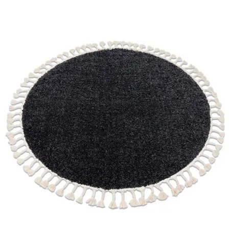 Teppich BERBER 9000 Kreis grau Franse berber marokkanisch shaggy