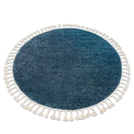 Teppich BERBER 9000 Kreis blau Franse berber marokkanisch shaggy