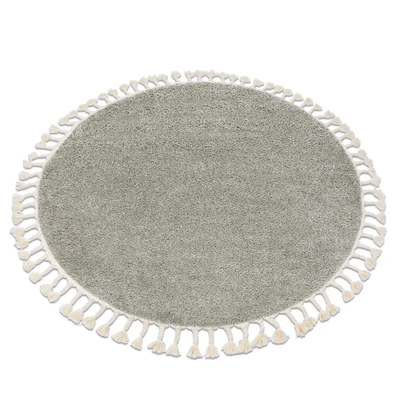 Teppich BERBER 9000 Kreis grün Franse berber marokkanisch shaggy