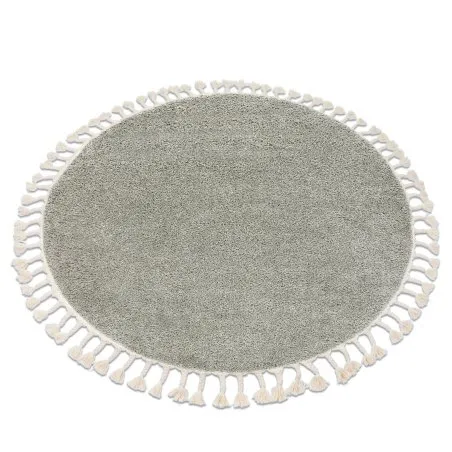 Teppich BERBER 9000 Kreis grün Franse berber marokkanisch shaggy