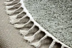 Teppich BERBER 9000 Kreis grün Franse berber marokkanisch shaggy