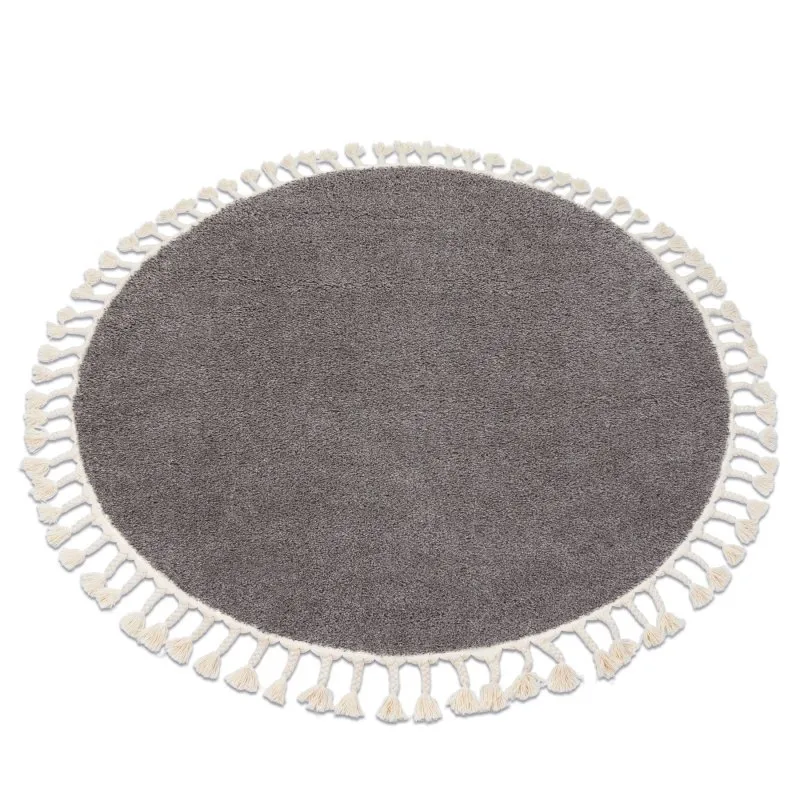 Teppich BERBER 9000 Kreis braun Franse berber marokkanisch shaggy
