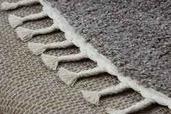 Teppich BERBER 9000 Kreis braun Franse berber marokkanisch shaggy
