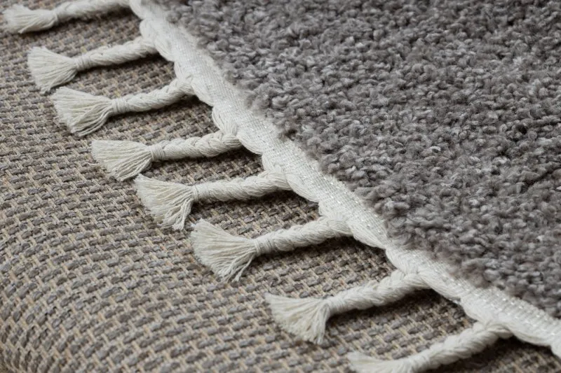 Teppich BERBER 9000 Kreis braun Franse berber marokkanisch shaggy