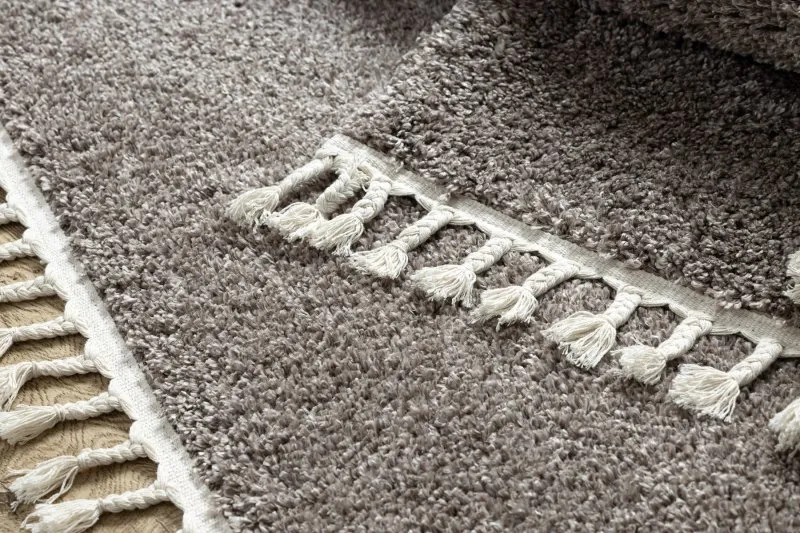 Teppich BERBER quadratisch 9000 braun Franse berber marokkanisch shaggy