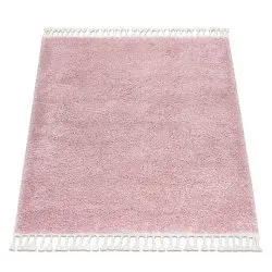 Teppich BERBER quadratisch rosa Franse berber marokkanisch shaggy