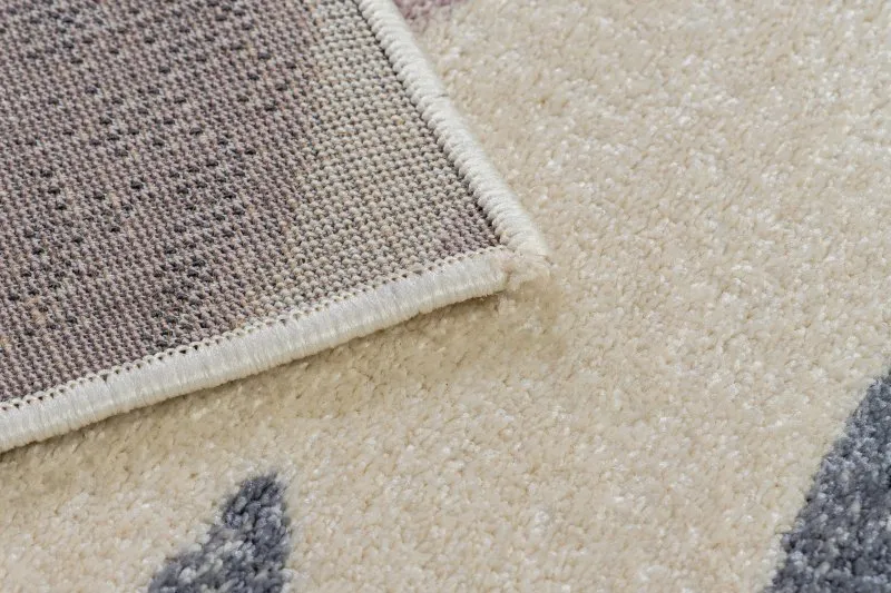 Teppich HEOS 78428 creme / rosa Blätter Monstera