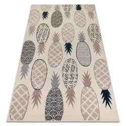 Teppich HEOS creme / rosa / blau / grau ANANAS