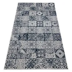 Teppich HEOS creme / blau PATCHWORK, LISSABONFLIESEN