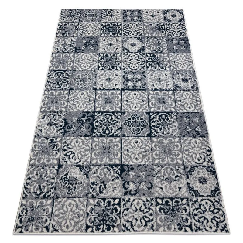 Teppich HEOS 78586 creme / blau PATCHWORK, LISSABONFLIESEN