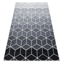 Teppich HEOS creme / silber / Anthrazit WÜRFEL