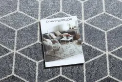Teppich HEOS 78590 creme / silber / Anthrazit WÜRFEL