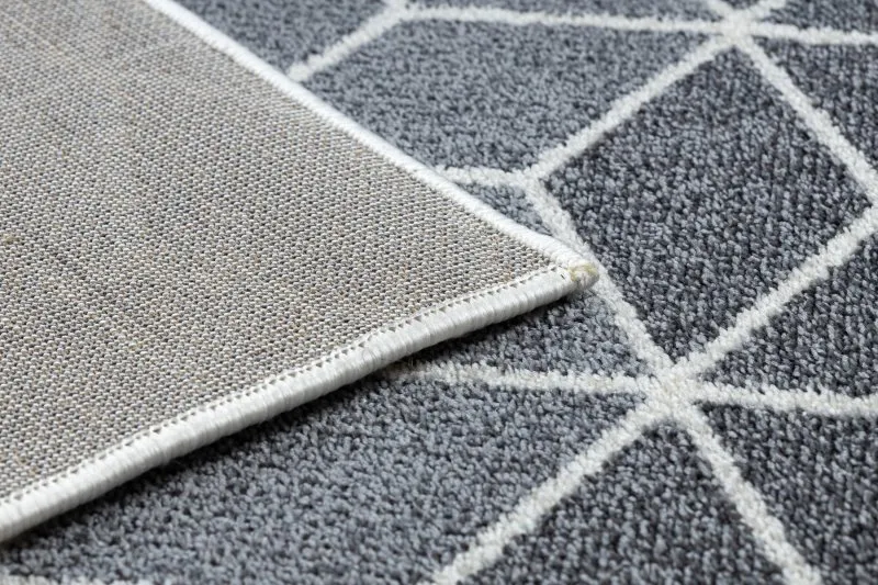 Teppich HEOS 78590 creme / silber / Anthrazit WÜRFEL