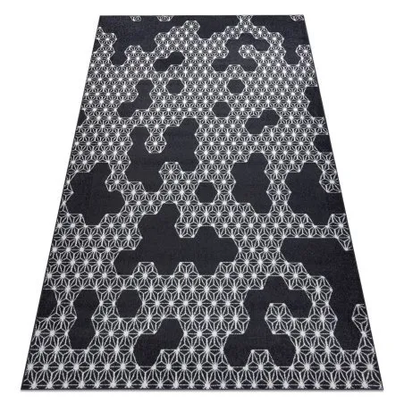 Teppich HEOS 78547 anthrazit / creme HEXAGON, PUZZLE