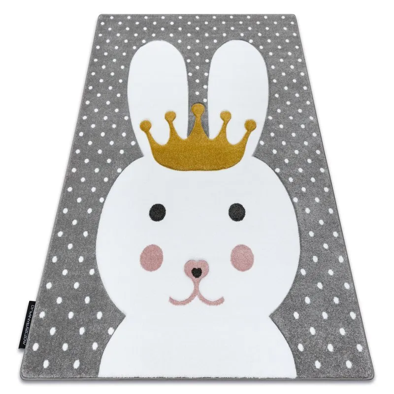 Kinderteppich PETIT BUNNY HASE grau