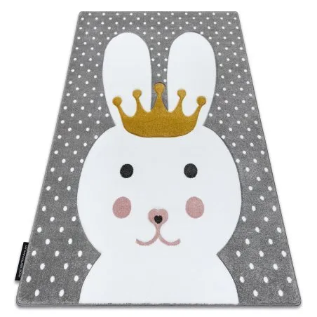 Kinderteppich PETIT BUNNY HASE grau