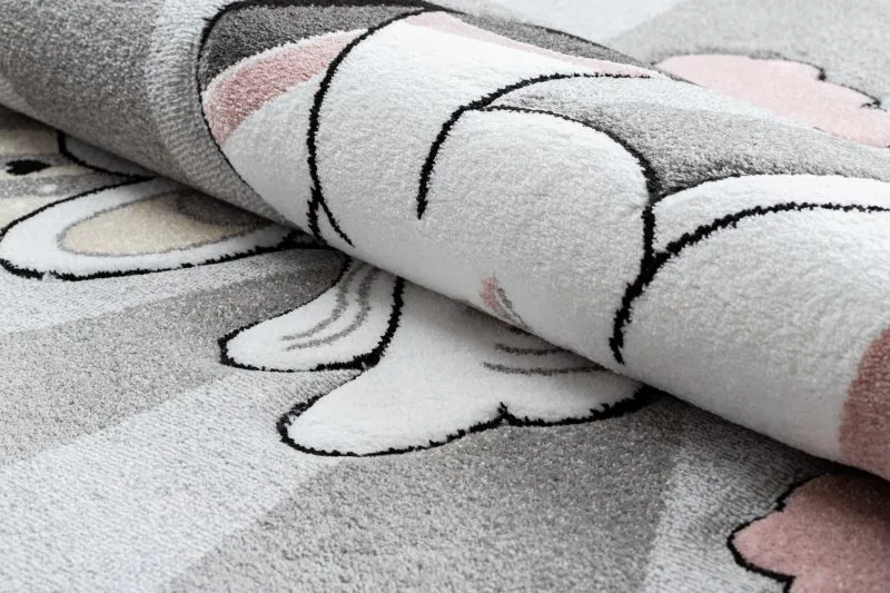 Kinderteppich PETIT UNICORN EINHORN grau