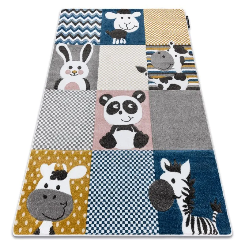 Kinderteppich PETIT ZOO TIERE sahne / grau