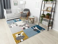 Kinderteppich PETIT ZOO TIERE sahne / grau