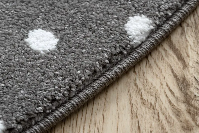 Kinderteppich PETIT BUNNY HASE Kreis grau