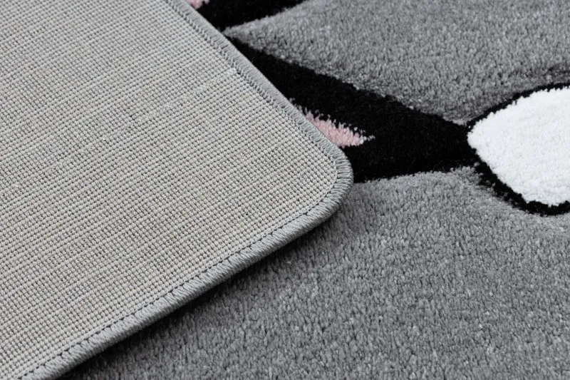 Kinderteppich PETIT CAT KATZE KRONE grau