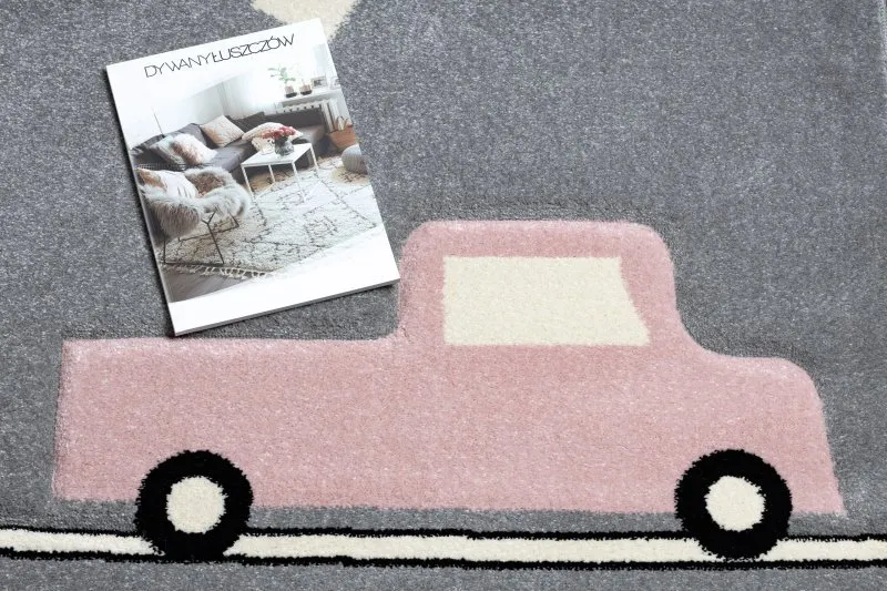 Kinderteppich PETIT TOYS SPIELZEUGE AUTOS grau