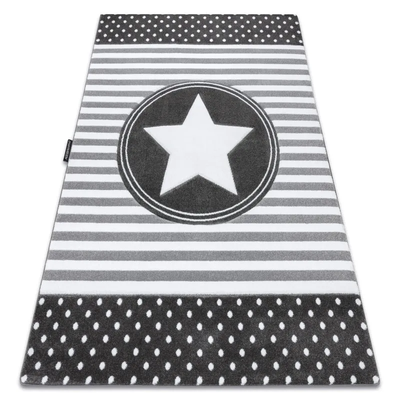 Kinderteppich PETIT STAR STERNE grau
