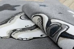 Kinderteppich PETIT ELEPHANT ELEFANT STERNE grau