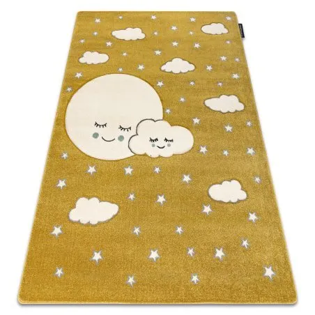 Kinderteppich PETIT MOON Sterne, Wolken gold