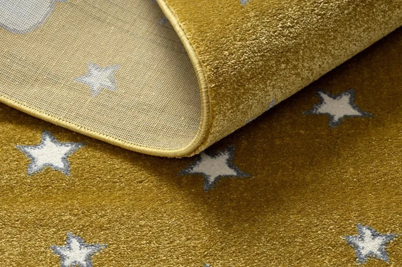 Kinderteppich PETIT MOON Sterne, Wolken gold