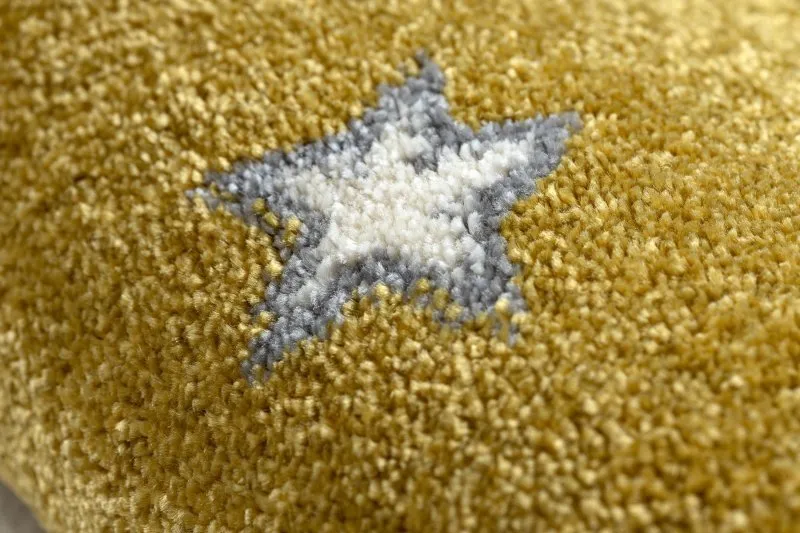 Kinderteppich PETIT MOON Sterne, Wolken gold