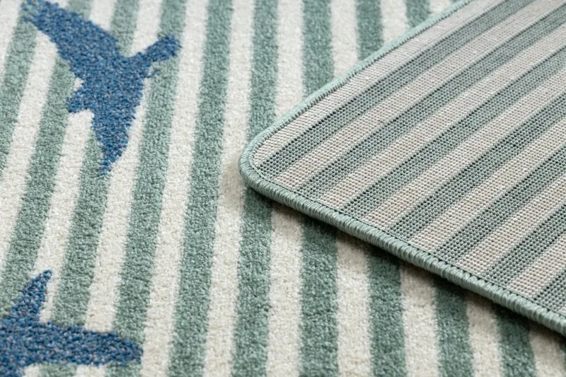 Kinderteppich PETIT SAIL Boot, Segelboot grün