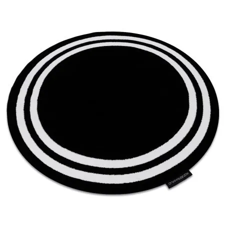 Teppich HAMPTON Rahmen Kreis schwarz