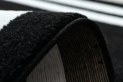 Teppich HAMPTON Rahmen Kreis schwarz