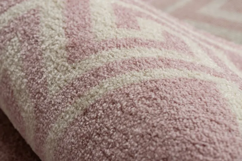 Teppich HAMPTON Grecos Kreis rosa