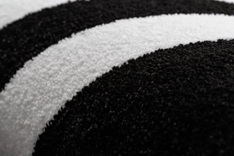 Teppich HAMPTON Lux Kreis schwarz