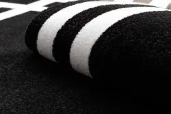 Teppich HAMPTON Lux Kreis schwarz