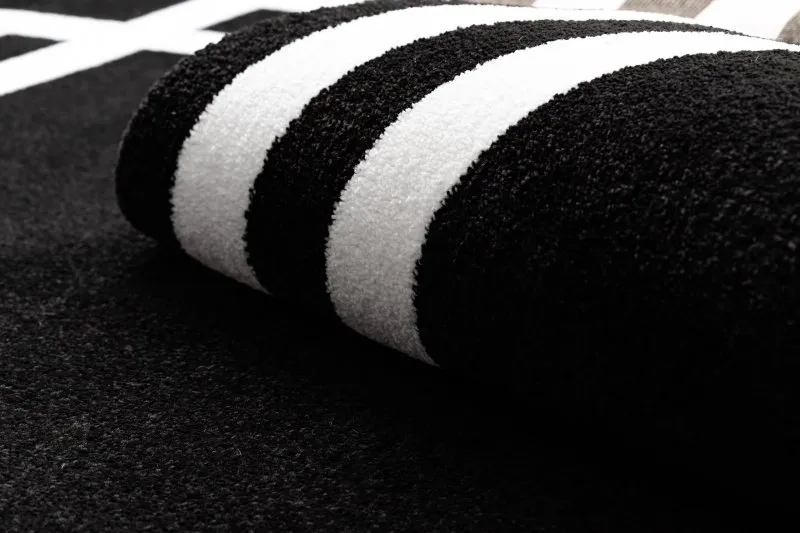 Teppich HAMPTON Lux Kreis schwarz