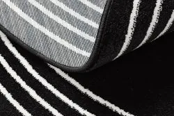 Teppich HAMPTON Chick Kreis Rahmen schwarz
